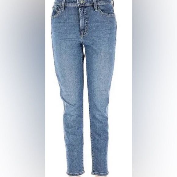 🛍️Lauren Jeans CO. Women’s Topered Leg Blue Jeans Petite Size 6P 💥 - Picture 6 of 8